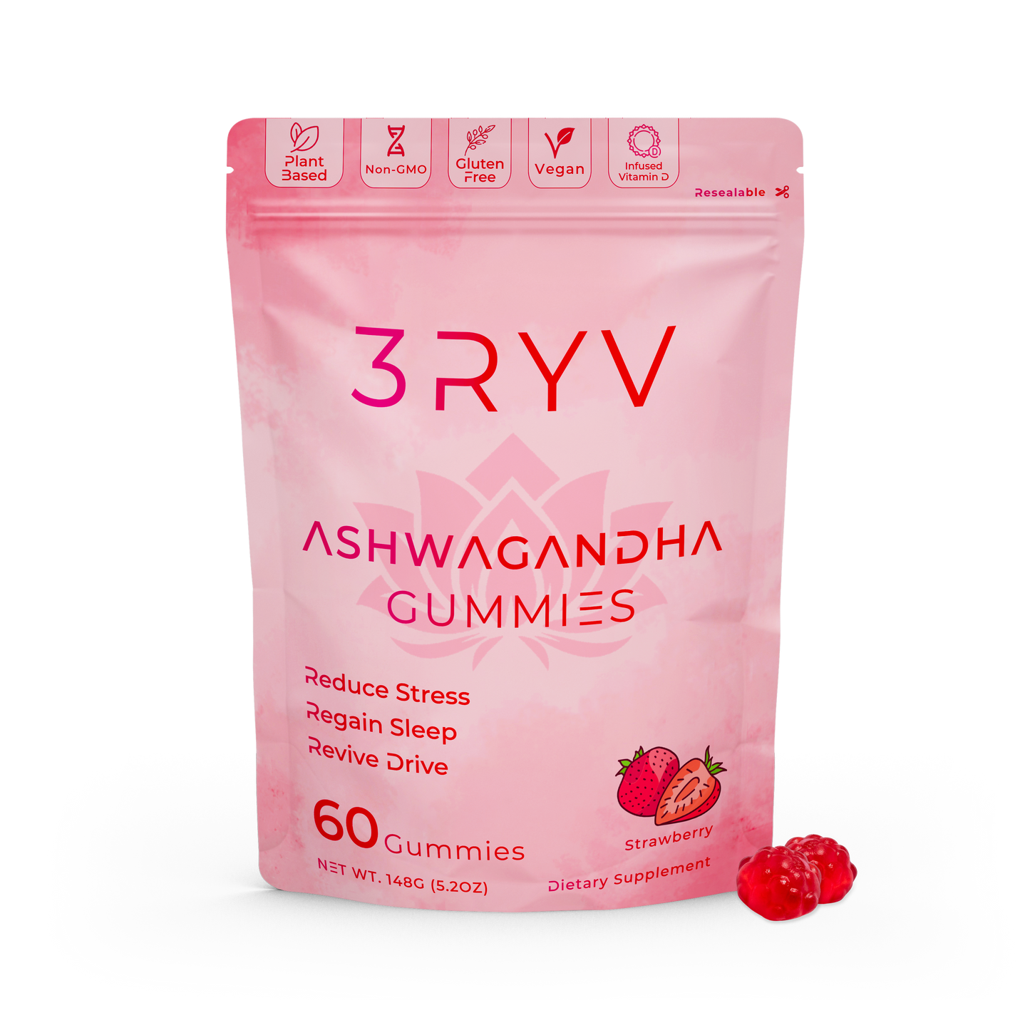 Ashwaganda Strawberry Gummies