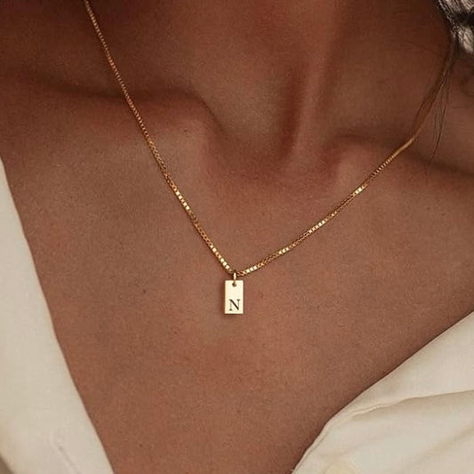 Amór Tag Initial Necklace
